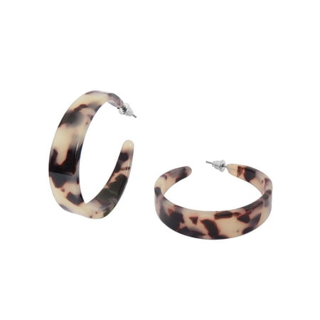 Shell Earrings Fashion Jewelry - Beige Resin Hoop Earrings for Women Turtoise Shell Resin Fashion Jewelry for Ladies Gifts Ideas