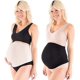thumbnail image 1 of 2 pièces Bandes de Ventre Maternité（M,85-95CM） - Femme Bandeau Ceinture de Grossesse Enceintes sans Coutures Bandeau pour Femmes Enceintes Paquet, 1 of 5