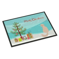 Carolines Treasures CK4789MAT 18 x 27 in. Scottish Fold Cat Merry Christmas Indoor or Outdoor Mat
