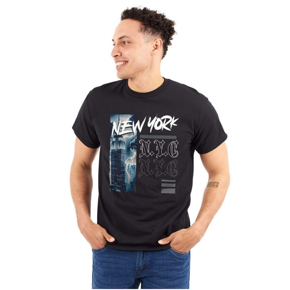 New York Empire State Lightning Men's Graphic T Shirt Tees Brisco Brands S