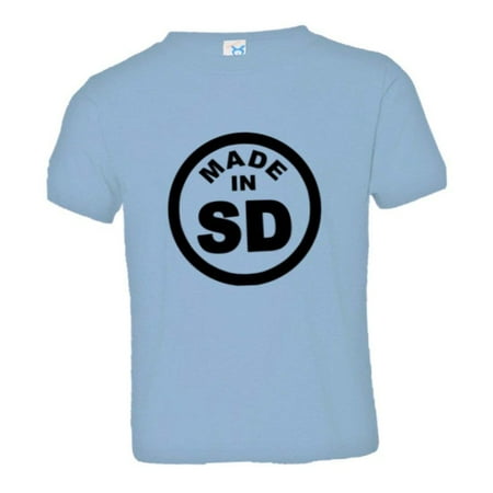 

PleaseMeTees™ Toddler From Born Made In South Dakota SD Logo Label HQ Tee
