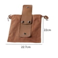 thumbnail image 2 of Bolsa de recolección de alimentos para acampar al aire libre, bolsa de cuero impermeable para cinturón, bolsa de fruta para colgar en la cintura, bolsa de herramientas de jungla, 2 of 5