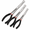 3PCS, variant on 3-Count 11-Inch Hose Gripper Plier Set, Black & Red, 5/16", 1/2", 3/4" Diameters, Offset Spark Plug Boot Removal Serrated Pliers for Narrow Spaces
