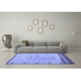 thumbnail image 3 of Ahgly Company Machine Washable Indoor Square Solid Blue Modern Area Rugs, 6' Square, 3 of 4