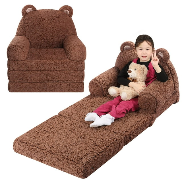 Sofá plegable MOMCAYWEX Teddy Bear para niños de 3 a 6 años