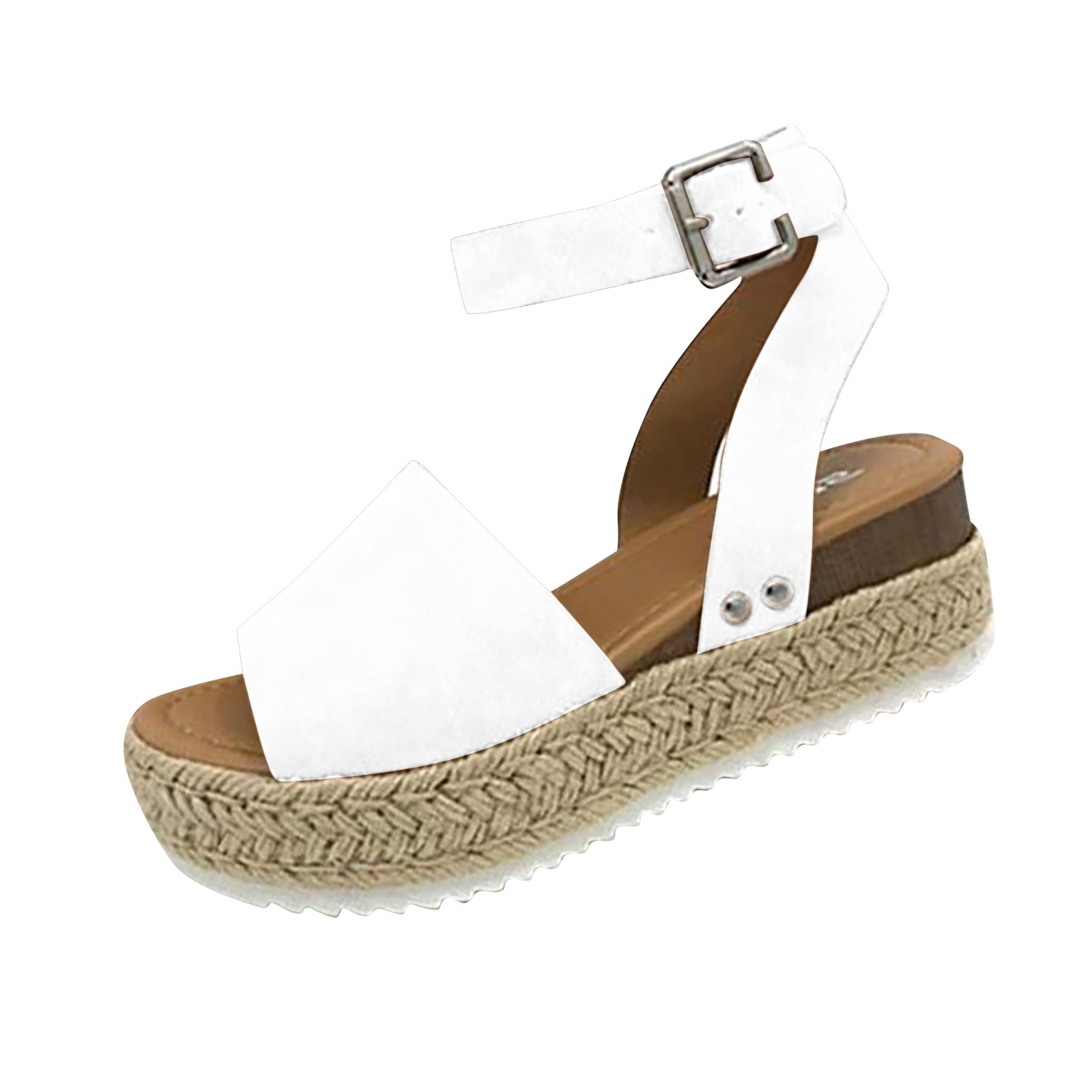 Azrian Woman Summer Sandals Open toe Casual Platform Wedge Shoes Casual Canvas Shoes - image 2 of 3