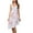 Pink, variant on Women's Sleeveless Chemise Nightgown Comfy Summer V Neck Sleepwear Floral Patterned Pajamas Dress Lace Asymmetric Nightdress Soft Lightweight Leopard Medium