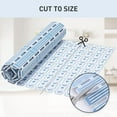 thumbnail image 5 of Shower Mat Non Slip Bathtub Mat - 36 x 16 Inch Anti Slip Bath Mat for Tub & Shower, TPE+PP Soft Slatted Shower Floor Mat with Suction Cups and Drain Holes, Machine Washable, Easy to Cut, Blue, 5 of 5