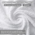 thumbnail image 3 of Juego de toallas de baño Aibaser Natural Ultra Absorbentes de 6 piezas, color blanco, 3 of 6