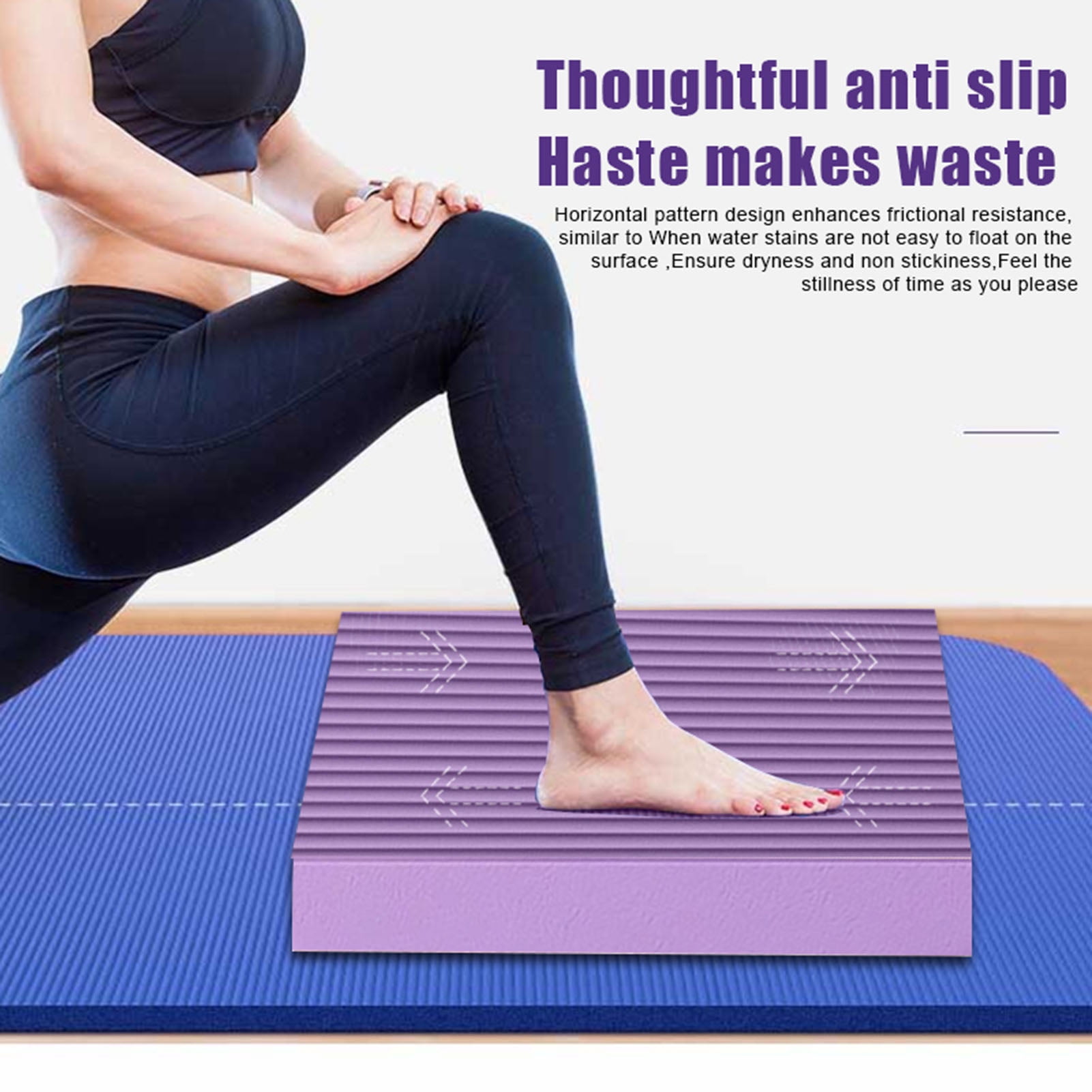 YIFAEUX Yoga Knee Pad Extra Thick Anti-slip Exercise Balance Pad Cushion Physical Therapy Stability Training Plank Pilates Elbow Joint Protector Kneeling Mat