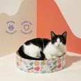 thumbnail image 3 of Oodles Multicolored Oval Doodle Durable Corrugated Cardboard Cat Scratching Pad, One Size, 3 of 10