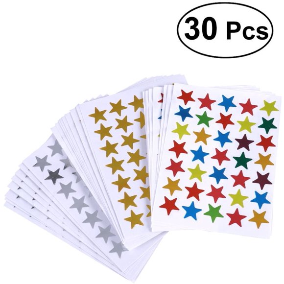 Autocollants Étoile pour Récompense pour Enfants, Autocollants Métalliques en Feuille Étoile, Fournitures pour Enseignants en Classe