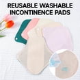 thumbnail image 2 of Reusable Organic Cotton Panty Liners, 7INCH Reusable Sanitary Pads, Absorbent Organic Cotton Panty Liners, Washable Breathable Cloth Pads for Daily Use, 2 of 8