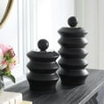 thumbnail image 3 of Uttermost Accordion Black Wood Containers Set of 2, 3 of 4