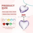 thumbnail image 2 of Uxcell Purple Heart Chokers Necklace, Chunky Puffy Heart Chokers Big Glass Heart Pendant Necklace with Adjustable Velvet Chain for Women Y2K, 2 of 6