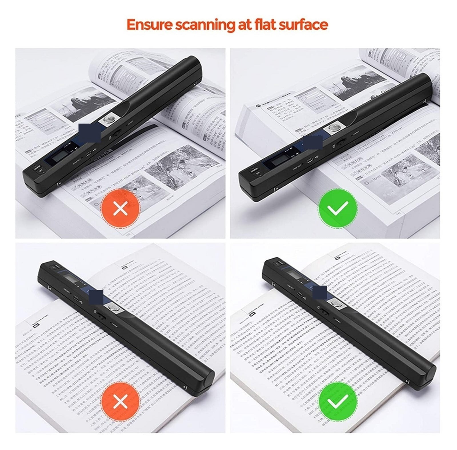 Portable Scanner 900 DPI Handheld A4 Document Scanner For Business Photo Picture Receipts Books Support JPG/PDF Format Document ,Built-In Convenience
