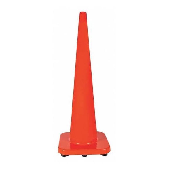 Traffic Cone, PVC, Non-Reflective, 36 in Height, 10 lb, Orange