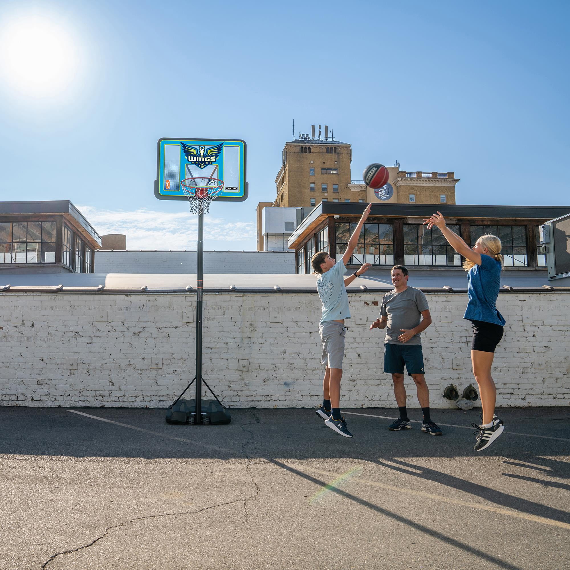 Lifetime WNBA Dallas Wings 44" Portable Basketball Hoop with Wheels - 7.5 to 10 Ft Adjustable Height