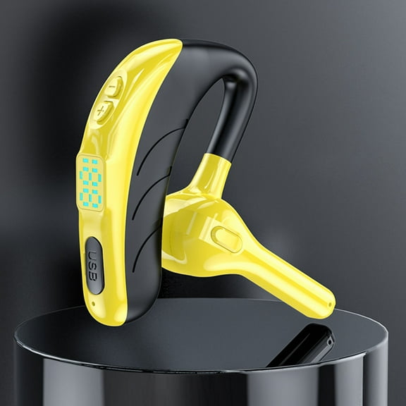 Latrodar Ear Headset With Mic Bluetooth Novelty Handsfree Headphone Yellow 5.2x3.2 Inch Home Essentials