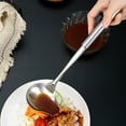 thumbnail image 3 of GOOHOCHY Cucharón de metal con pico vertedor, cucharón de acero inoxidable para salsa, apto para lavavajillas, cucharón portátil para salsas, cucharón de sopa de pie multifuncional., 3 of 7