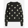 thumbnail image 6 of Scoop Women's and Women's Plus Oversized Crewneck Sweater, Lightweight, Sizes XS-4X, 6 of 6