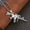 Silver, variant on MATROOY Mens Punk Machine Gun Pendant Necklace Hip Hop Rock Biker Jewelry Box Chain 24"-Silver