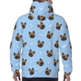 thumbnail image 7 of Fotbe Men's Hoodie with french Bulldog Face Pattern - Kangaroo Pocket Pullover Hooded Sweatshirt, Perfect for Daily Wear, Travel, and Home-Small, 7 of 7
