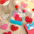 thumbnail image 3 of Clearance! 12 Pcs Valentine's Day Heart Vase Filler Heart Shaped Rattan Decor 2.36 Inch Valentines Decor Rattan Vase Filler Natural Wicker Balls Twig Decorations for Wedding Birthday Party, 3 of 8