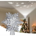 thumbnail image 1 of Christmas Snowflake Tree Topper Decoration LED Light Up Christmas Tree Topper 3D Christmas Tree Topper Decorations for Home Decorations, 1 of 4
