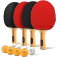 thumbnail image 2 of PRO-SPIN Ping Pong Paddles, 4-Player Set, High-Performance Table Tennis Rackets, 3-Star Ping Pong Balls, Compact Storage Case, 2 of 6