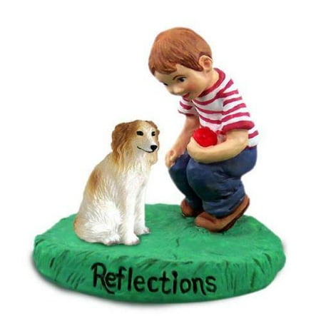 RBD74 Borzoi Reflections w/Boy Figurine