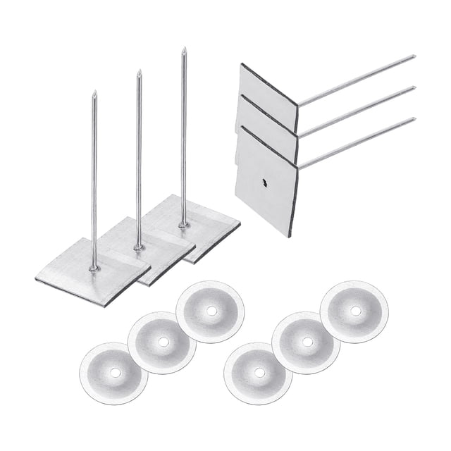 Uxcell 50mm Clavos de aislamiento autoadhesivos, 50 juegos de arandelas de auto bloqueo de 0.95 pulgadas