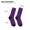 thumbnail image 5 of Junzan Purple Mardi Gras Mens Funny Socks For Men Women Colorful Fun Novelty Crew Patterned Socks, 5 of 9