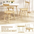 thumbnail image 5 of Giantex Set of 2 Windsor Chairs w/ Solid Rubber Wood Frame, Windsor Style Armless Chairs, Natural, 5 of 7