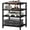 Black, variant on 3-Tier AV Media Player Stand, Natural Stereo Cabinet & Modern Stereo Cabinet, Wooden TV Stand, Game Console Shelf, Multifunctional Entertainment Center, 1-Pack