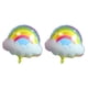 thumbnail image 3 of 2 globos de aluminio para fiesta de cumpleaños con forma de nube arcoíris y astronauta Nubes del arco iris, 3 of 9