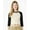 Natural/ Black, variant on Bella & Canvas B15906503 Women Micro Rib 3 by 4 Raglan Sleeve Baby T-Shirt, White & Navy - Small