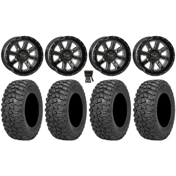System 3 ST-4 14" Wheels Black 32" Trail Saw 2.0 Tires Can-Am Commander Maverick Renegade Outlander Defender