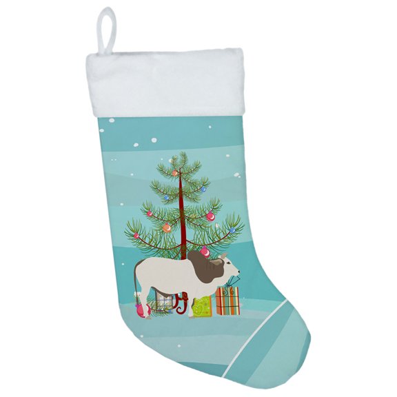 Carolines Treasures BB9197CS Malvi Cow Christmas Christmas Stocking  Large multicolor