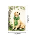 thumbnail image 4 of Amhnf Golden Retriever With Green Scarf And Clover Tree Garden Flag For Home Outdoor Garden Yard Decor 12x18 inch, 4 of 5