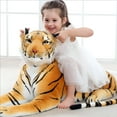 thumbnail image 4 of BESTSKY Plush Tiger Soft Comfortable Stuffed Animal Yellow Big Tiger Throw Pillow Toy Home Decor, 4 of 7