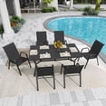 thumbnail image 3 of CHINNLUU Patio Chairs Set of 4, Stackable Outdoor Dining Chairs for All Weather Textilene Fabric & Metal Frame, Outdoor Chairs Set for Backyard Deck Garden, 3 of 8