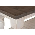 thumbnail image 4 of Rustic French Console in Distressed White/Brown Wood Dining Sideboard/Sofa Table, 4 of 7