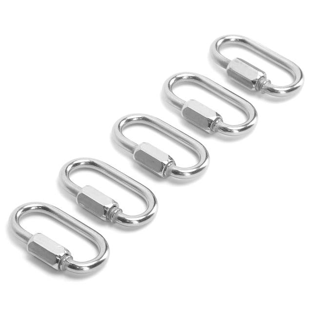 Quick Link,5PCS Quick Link Stainless Shape Locking Carbiner Stainless Steel Quick Link World-Class Design