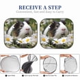 thumbnail image 5 of Kdxio Daisy Guinea Pig Print 2-Piece Sun Shade Front Windshield - Foldable Car Front Window Sunshades for Most Sedans SUV Truck, 5 of 6
