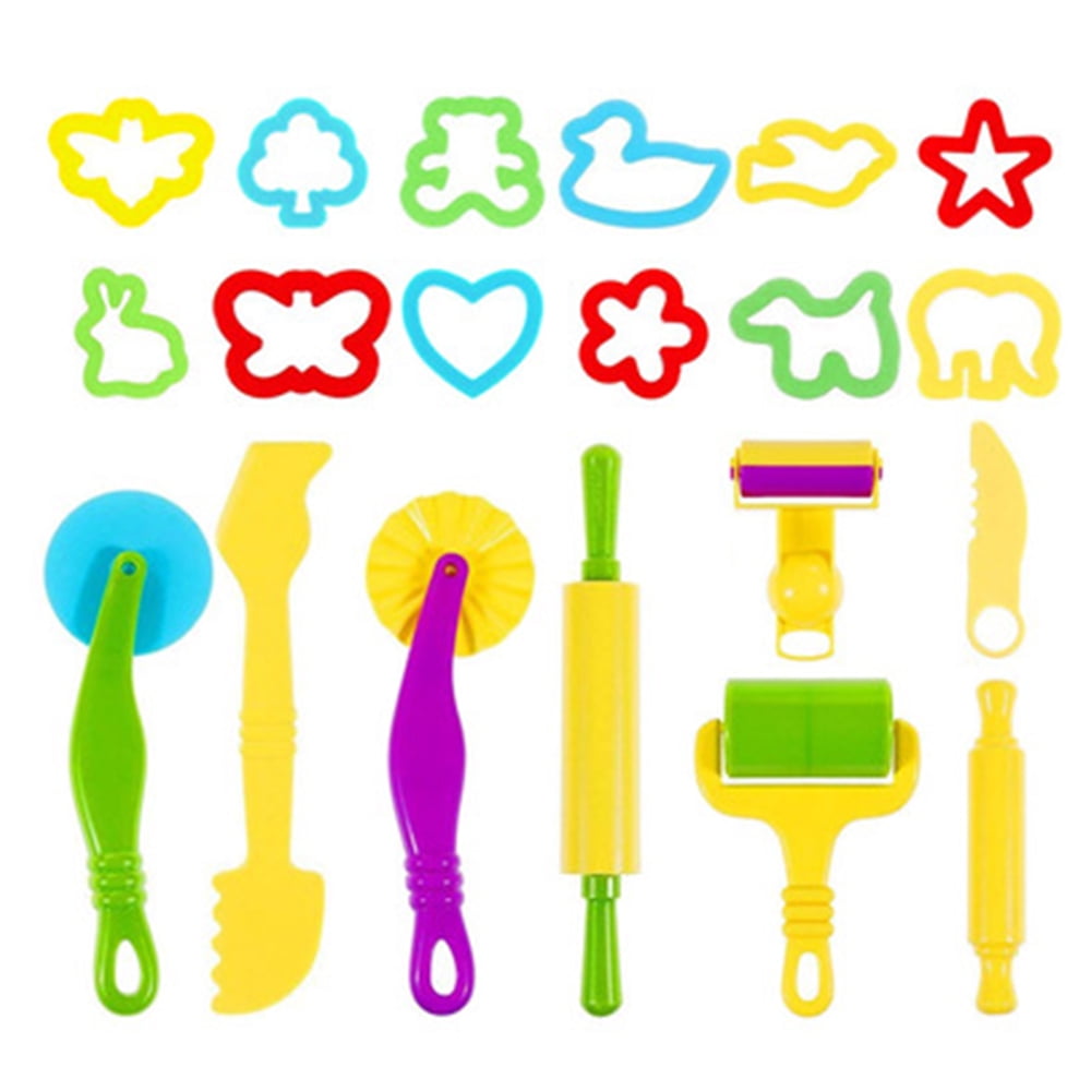 Play Dough Tool Kit for Kids, 41Pcs Dough Accessories Molds, Shape,  Scissors, Roller Pin, Playdough Mat with Storage Bag, Party Pack Playset  for Toddlers Girls Boys