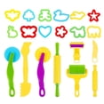 thumbnail image 1 of Kneading Tool Dough Plasticine Tools, 20 Kids Dough Accessories Toys, Versatile Dough Tool Kids, Cookie Cutters Kitchen Toys, Playdough Sets, Modeling Tool Dough Tool Set for Kids, 1 of 7