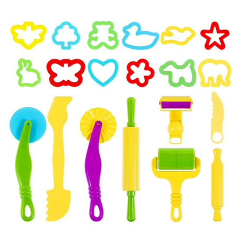 Play Dough Sets for Kids Playdough Tools Include Assorted Colors Dough  Accessory Molds Rollers Cutters