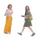 thumbnail image 2 of 2 figuras femeninas a escala 1/64, modelo 3D viajera, diorama con personajes animados, figuras diminutas para maquetas estaciones tren., 2 of 8