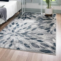 Unique Loom Sumter Collection Area Rug - Rhett (6' 1" x 9' Rectangle Gray/Navy Blue)